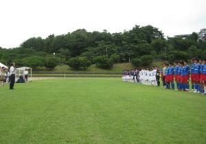 日中交流サッカー試合開会式